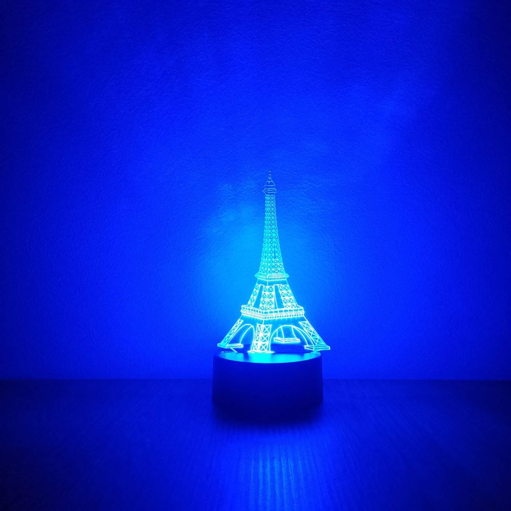 Eiffel torony dekorlámpa - kék