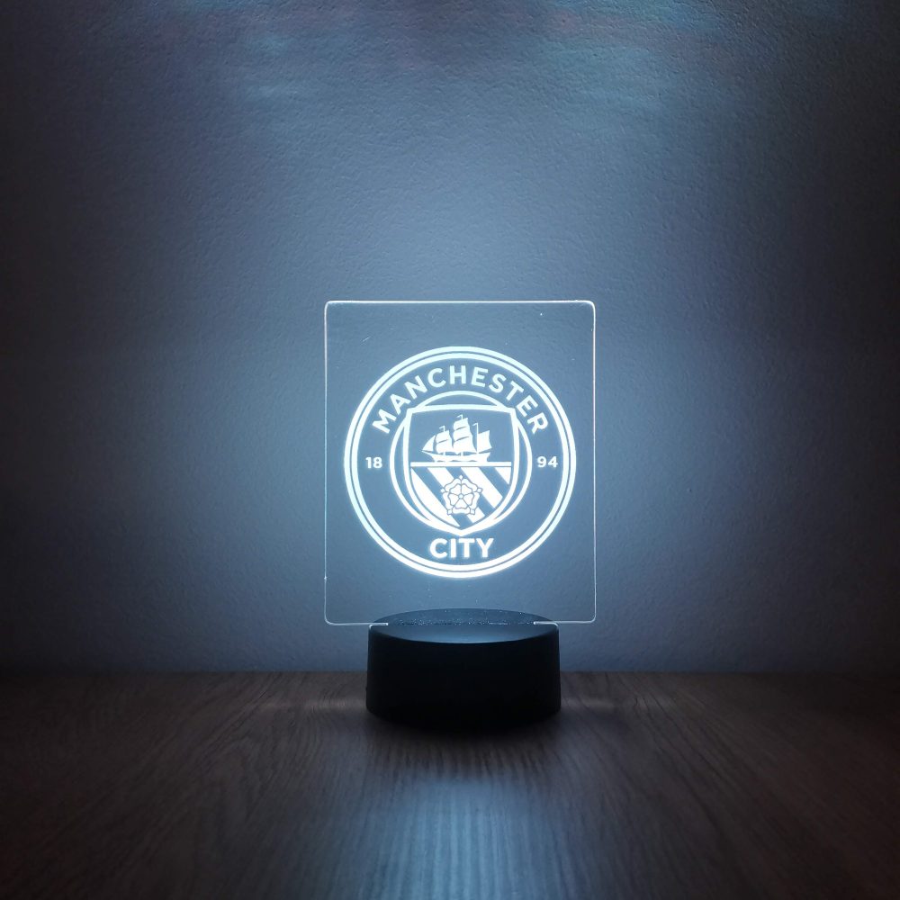 Manchester City dekorlámpa - fehér