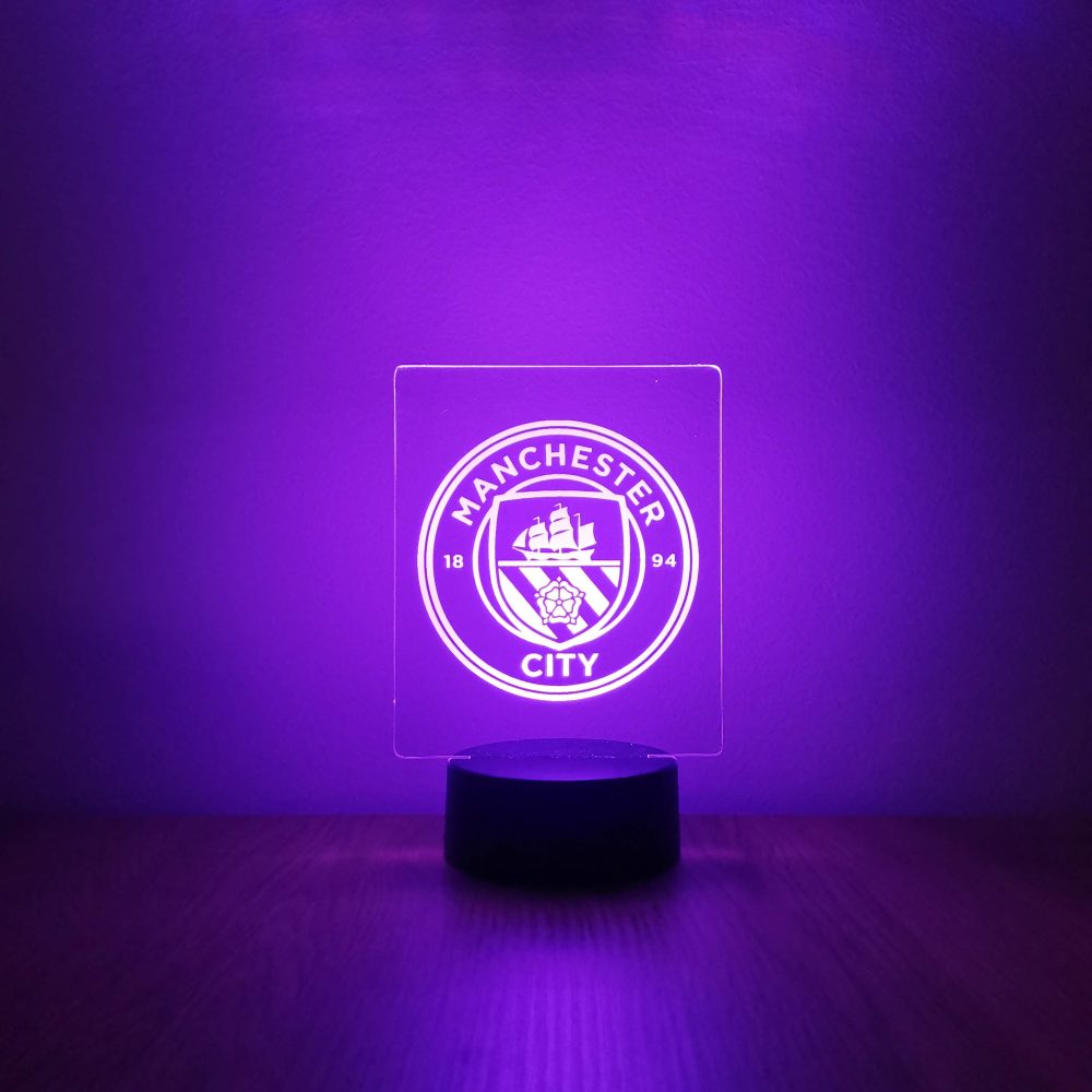 Manchester City dekorlámpa - lila