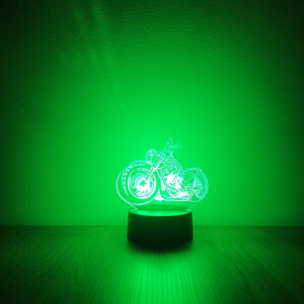 Motoros dekorlámpa - zöld