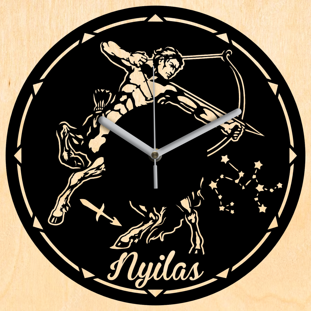 Nyilas horoszkóp falióra - Akril