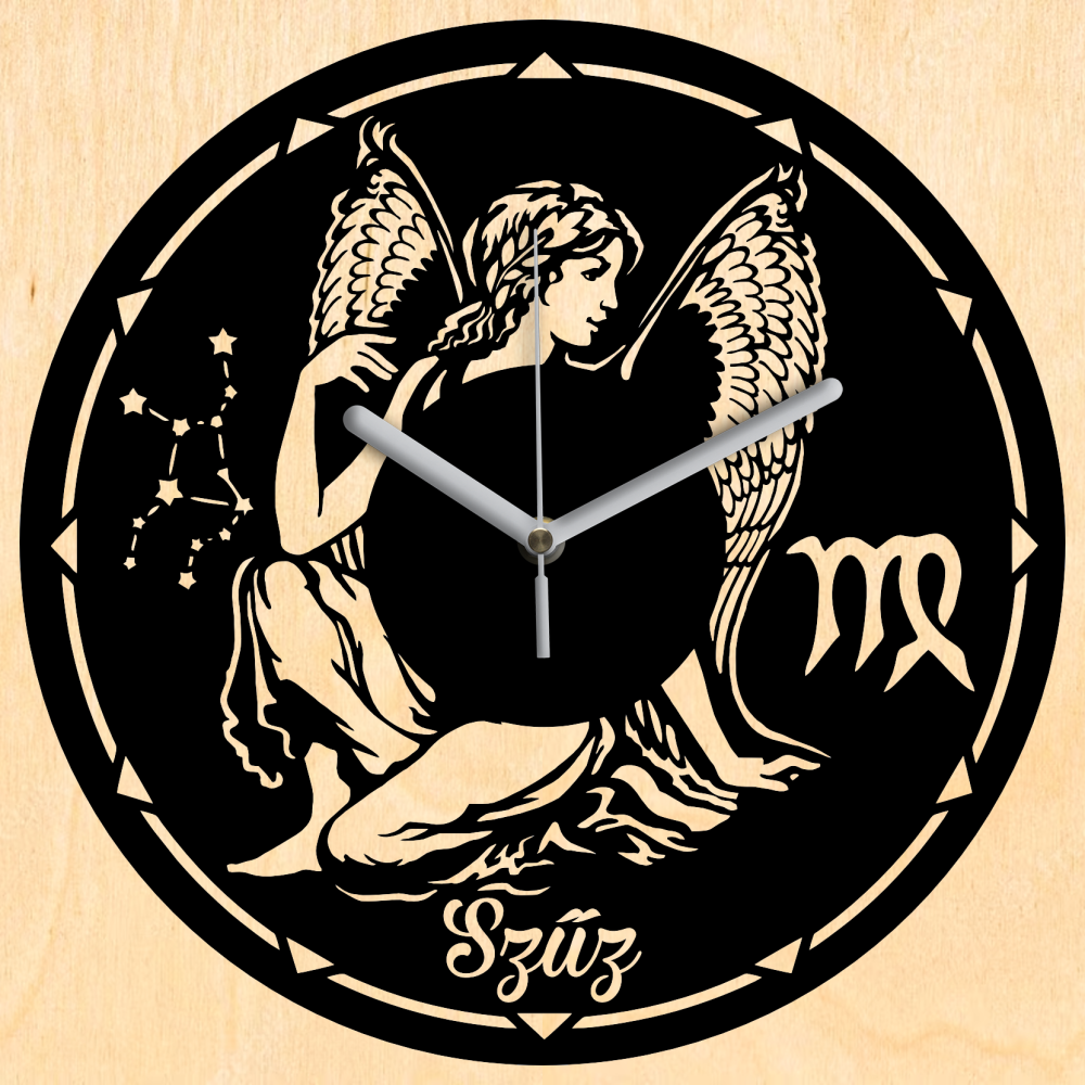 Szűz horoszkóp falióra - Akril